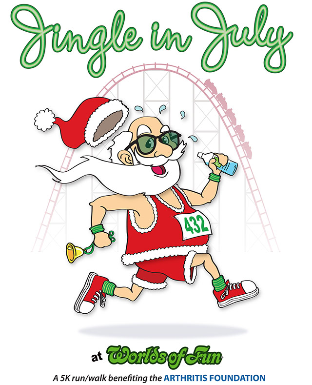 Jingle in July Run T-shirt Design - Arthritis Foundation
