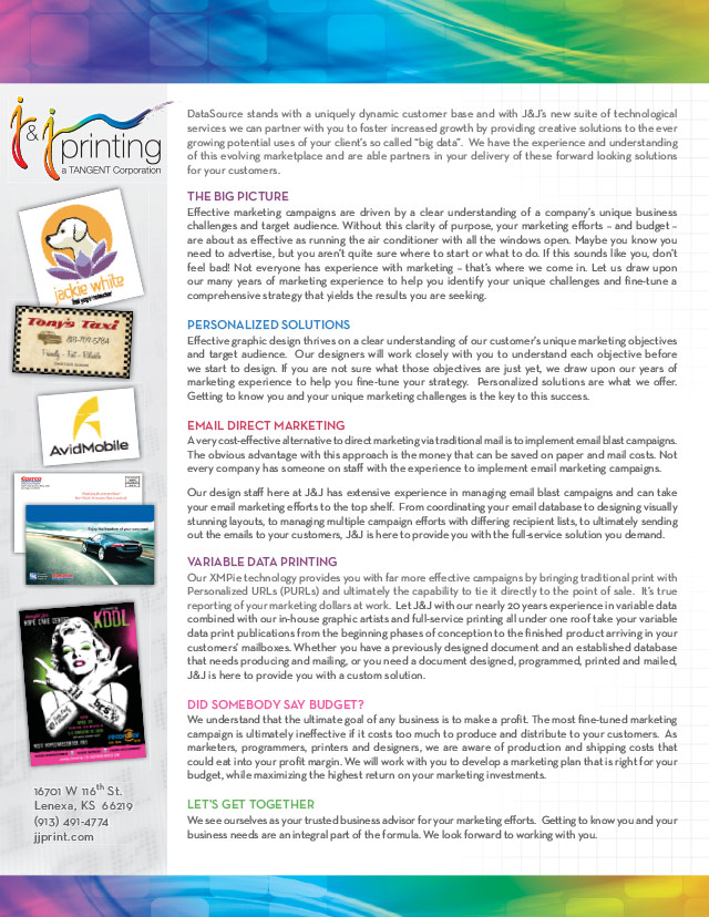 Printing Company Sales Sheet