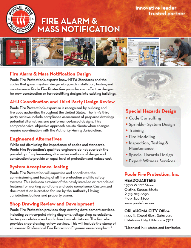 Poole Fire Protection Cut Sheet