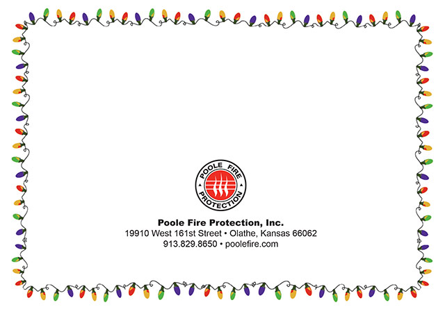 Fire Protection Engineer Firm's Christmas Card - Back Side