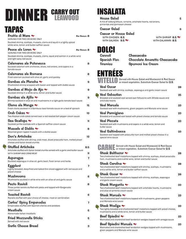 Cafe Carry Out Menu Design