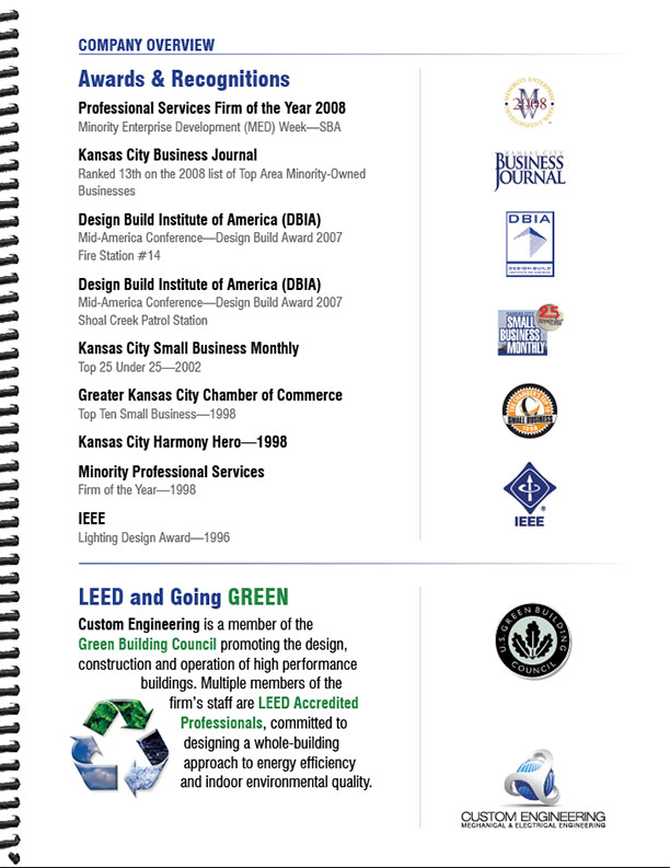 Statement of Qualifications (SOQ) for Mechanical & Electrical Engineering Firm