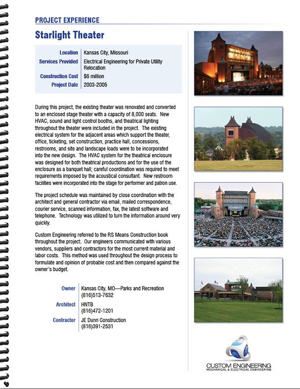 Statement of Qualifications (SOQ) for Mechanical & Electrical Engineering Firm