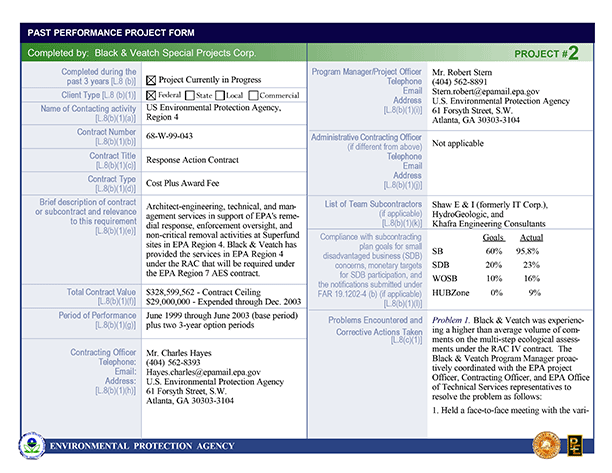 Proposal for Region 7 AES Contract with the Environmental Protection Agency - Standard Form 255