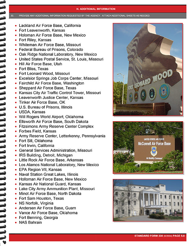 Fire Protection Engineering Firm Proposal - SF330 Format 