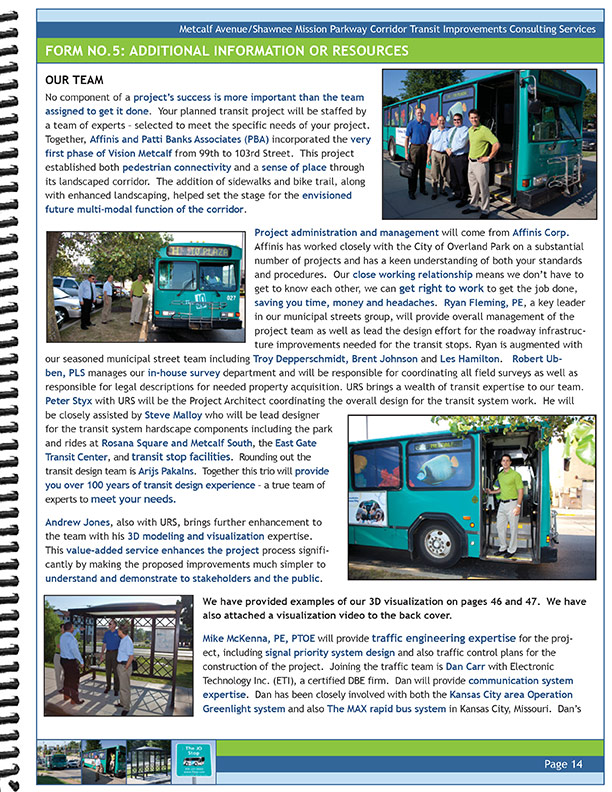 Proposal for Transit Improvement Consulting Contract