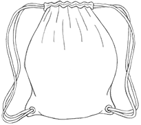 Drawstring Backpack Illustration