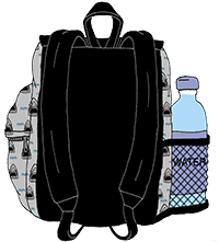 Backpack Illustration - Back View