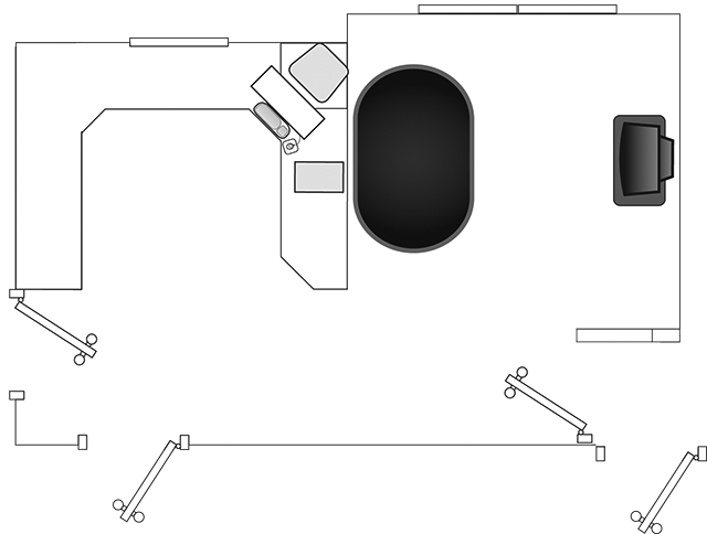My Old Apartment Floor Plan (to-scale) - Room 1 - Illustration