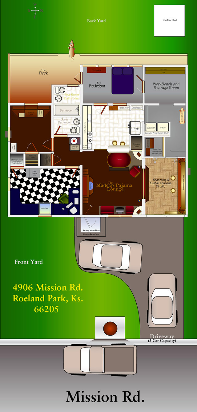 To-Scale Floor Plan of my Old House Illustration
