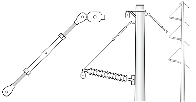 Power Line Poles Illustration