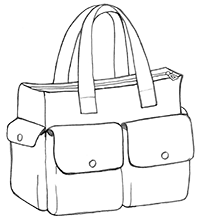 Diaper Tote Illustration